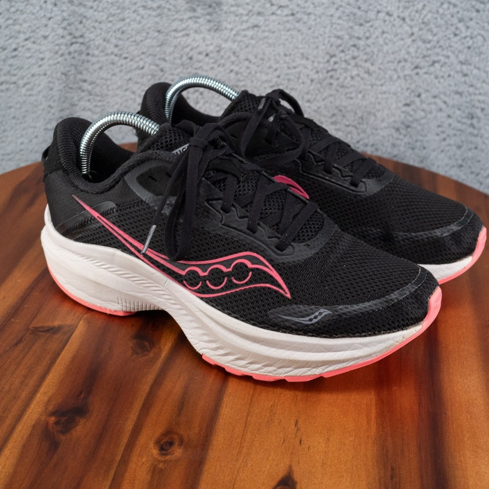 Saucony Women's Axon 3 Running Shoes Sneakers Black/Pink S10826-05 SZ 9.5